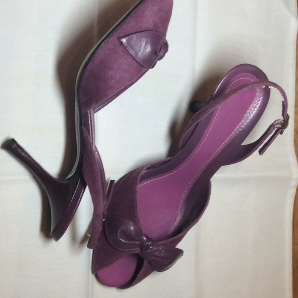 Mulberry colored Open toed pumps